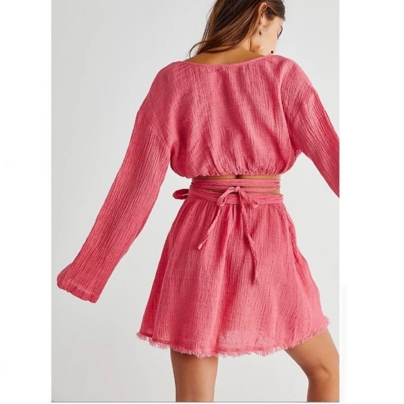 FREE PEOPLE Here She Is Crop Skirt Set Black - Picture 13 of 13